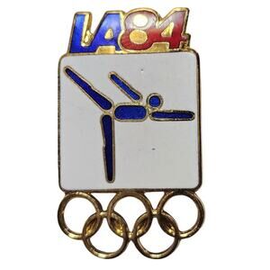 1984 Las Angeles Gymnastics Olympic Game Pin